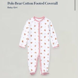 Ralph Lauren 3M Polo Bear Cotton Footed Coverall